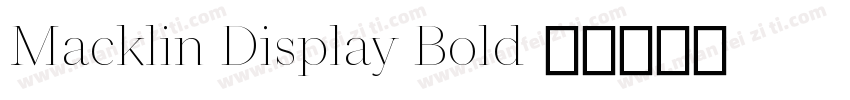 Macklin Display Bold字体转换
